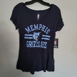 NEW NBA Memphis Grizzlies Spell Out Blue Short Sleeve Tee Shirt Top Size Small